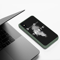 Чехол iPhone XS Max матовый DM: Spirit, цвет: 3D-темно-зеленый — фото 2