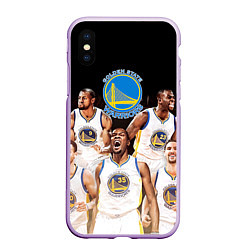 Чехол iPhone XS Max матовый Golden State Warriors 5, цвет: 3D-сиреневый