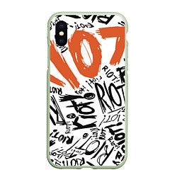 Чехол iPhone XS Max матовый Paramore: Riot, цвет: 3D-салатовый