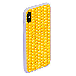 Чехол iPhone XS Max матовый Сладкая вареная кукуруза, цвет: 3D-светло-сиреневый — фото 2