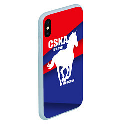 Чехол iPhone XS Max матовый CSKA est. 1911, цвет: 3D-голубой — фото 2