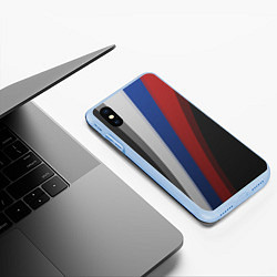 Чехол iPhone XS Max матовый Sport Russia, цвет: 3D-голубой — фото 2