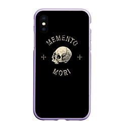 Чехол iPhone XS Max матовый Memento Mori, цвет: 3D-светло-сиреневый