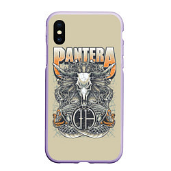 Чехол iPhone XS Max матовый Pantera: Wild Goat, цвет: 3D-светло-сиреневый