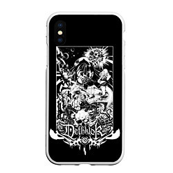 Чехол iPhone XS Max матовый Dethklok: Metalocalypse, цвет: 3D-белый