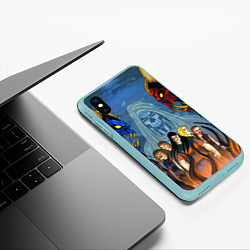 Чехол iPhone XS Max матовый Dethklok: Heroes, цвет: 3D-мятный — фото 2