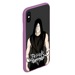 Чехол iPhone XS Max матовый Dethklok Man, цвет: 3D-фиолетовый — фото 2