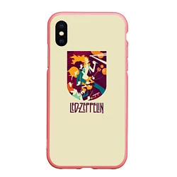 Чехол iPhone XS Max матовый Led Zeppelin Art