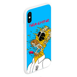 Чехол iPhone XS Max матовый Trasher Homer, цвет: 3D-белый — фото 2