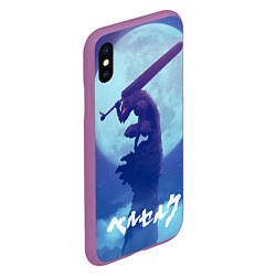 Чехол iPhone XS Max матовый Berserk Night, цвет: 3D-фиолетовый — фото 2