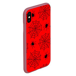 Чехол iPhone XS Max матовый Рассадник пауков, цвет: 3D-малиновый — фото 2