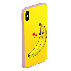 Чехол iPhone XS Max матовый Just Banana (Yellow), цвет: 3D-розовый — фото 2