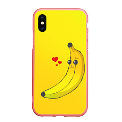Чехол iPhone XS Max матовый Just Banana (Yellow), цвет: 3D-баблгам