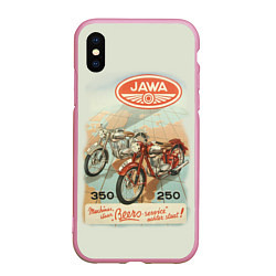 Чехол iPhone XS Max матовый JAWA, цвет: 3D-розовый
