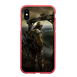 Чехол iPhone XS Max матовый STALKER: Call of Pripyat, цвет: 3D-красный
