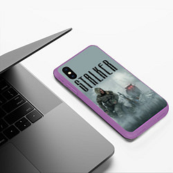 Чехол iPhone XS Max матовый STALKER: Dusk, цвет: 3D-фиолетовый — фото 2