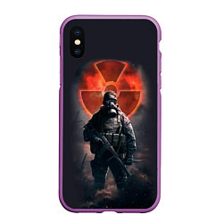 Чехол iPhone XS Max матовый STALKER: Red Sun