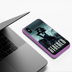 Чехол iPhone XS Max матовый STALKER: Pripyat, цвет: 3D-фиолетовый — фото 2