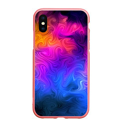 Чехол iPhone XS Max матовый Узор цвета, цвет: 3D-баблгам