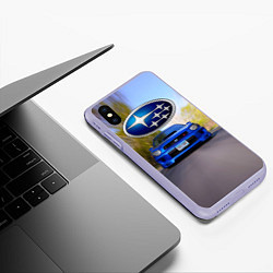 Чехол iPhone XS Max матовый Road, цвет: 3D-светло-сиреневый — фото 2