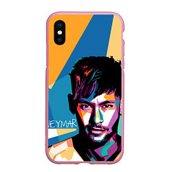 Чехол iPhone XS Max матовый Neymar Polygons