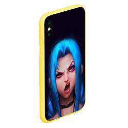 Чехол iPhone XS Max матовый Jinx, цвет: 3D-желтый — фото 2