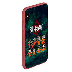 Чехол iPhone XS Max матовый Группа Slipknot, цвет: 3D-красный — фото 2