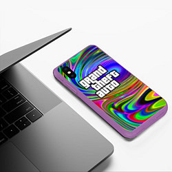 Чехол iPhone XS Max матовый GTA Acid Divorces, цвет: 3D-фиолетовый — фото 2