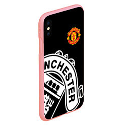 Чехол iPhone XS Max матовый Man United: Black Collection, цвет: 3D-баблгам — фото 2