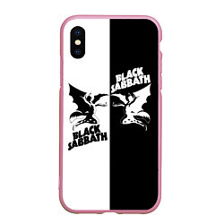 Чехол iPhone XS Max матовый Black Sabbath, цвет: 3D-розовый