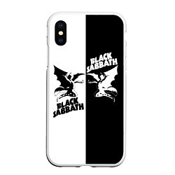 Чехол iPhone XS Max матовый Black Sabbath, цвет: 3D-белый