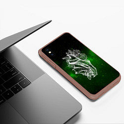 Чехол iPhone XS Max матовый Летучая мышь, цвет: 3D-коричневый — фото 2