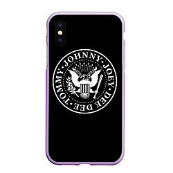 Чехол iPhone XS Max матовый The Ramones, цвет: 3D-сиреневый