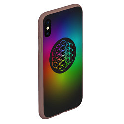 Чехол iPhone XS Max матовый Coldplay Colour, цвет: 3D-коричневый — фото 2