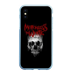 Чехол iPhone XS Max матовый MIW Skull, цвет: 3D-голубой