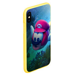 Чехол iPhone XS Max матовый Super Mario Марио, цвет: 3D-желтый — фото 2