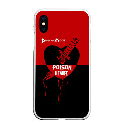 Чехол iPhone XS Max матовый Poison heart, цвет: 3D-белый