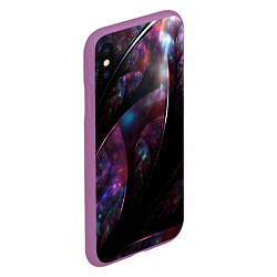 Чехол iPhone XS Max матовый Фантастическая Абстракция, цвет: 3D-фиолетовый — фото 2