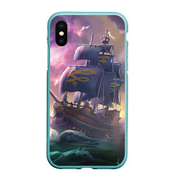 Чехол iPhone XS Max матовый Sea of thieves, цвет: 3D-мятный