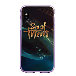 Чехол iPhone XS Max матовый Sea of thieves, цвет: 3D-сиреневый