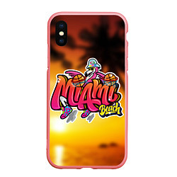 Чехол iPhone XS Max матовый Miami Beach, цвет: 3D-баблгам