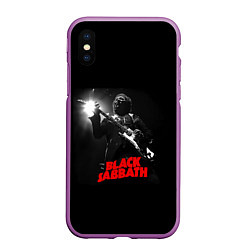 Чехол iPhone XS Max матовый Black Sabbath, цвет: 3D-фиолетовый