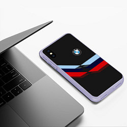 Чехол iPhone XS Max матовый Бмв Bmw Black, цвет: 3D-светло-сиреневый — фото 2