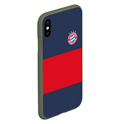 Чехол iPhone XS Max матовый Bayern Munchen - Red-Blue FCB 2022 NEW, цвет: 3D-темно-зеленый — фото 2
