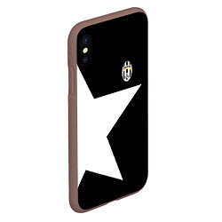 Чехол iPhone XS Max матовый FC Juventus: Star, цвет: 3D-коричневый — фото 2