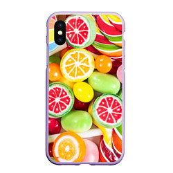 Чехол iPhone XS Max матовый Candy Summer, цвет: 3D-светло-сиреневый