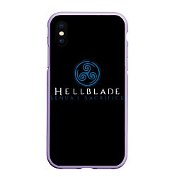 Чехол iPhone XS Max матовый HellBlade, цвет: 3D-светло-сиреневый