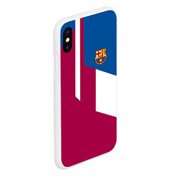 Чехол iPhone XS Max матовый FC Barcelona 2018, цвет: 3D-белый — фото 2