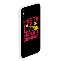 Чехол iPhone XS Max матовый Hasta La Victoria Siempre, цвет: 3D-белый — фото 2