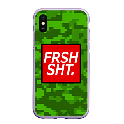 Чехол iPhone XS Max матовый FRSH SH*T, цвет: 3D-светло-сиреневый
